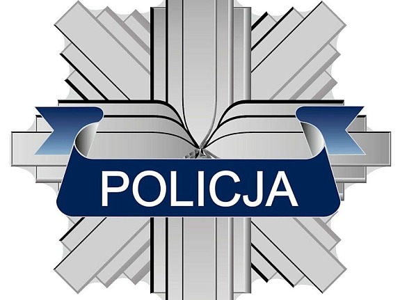 Obraz przedstawia logo Policji