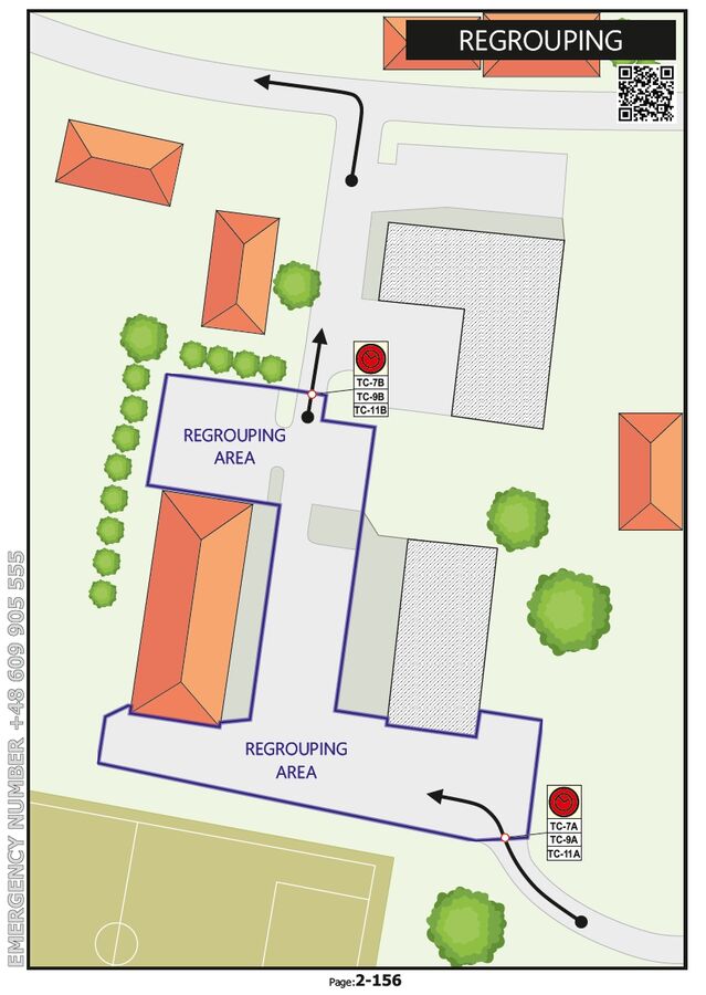 Mapa placu parkingowego przy Urzędzi Gminy